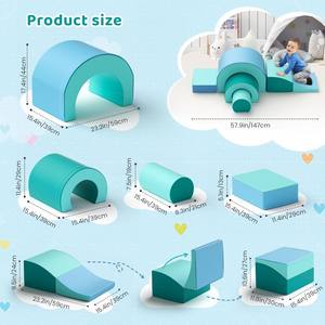5 Piezas de Muebles de Espuma para Gatear y Escalar, Bloques y Túnel Plegables para Niños Pequeños, para Actividades de Escalada en Interiores - Product Image 3