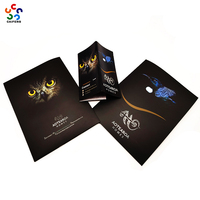 Impression professionnelle de votre propre logo sur des dossiers personnalisés, dossiers de luxe avec pochettes, papier d'art noir A4, dossiers de présentation, impression de dossiers