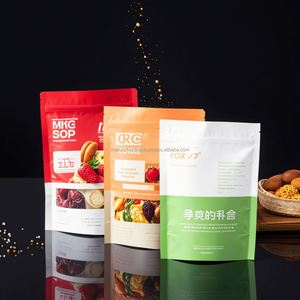 ถุงซิปล็อคพลาสติกแบบตั้งได้ ขนาด 3.5 กรัม พิมพ์ลายตามสั่ง วัสดุ BOPP & PET พร้อมหน้าต่างใส สำหรับบรรจุภัณฑ์อาหารกันความชื้น เช่น หมากฝรั่งและมันฝรั่งทอด - Product Image 2