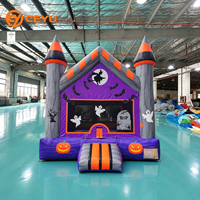 Château gonflable d'Halloween Ceyu, château hanté commercial avec design citrouille et fantôme pour les fêtes d'enfants, les carnavals et la location d'événements