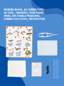 Série de kits de <span class=keywords><strong>perles</strong></span> à fusionner 3D pour voitures d'ingénieurs, pour l'éducation et l'artisanat créatif DIY des enfants, développement de la motricité fine - Product Image 5