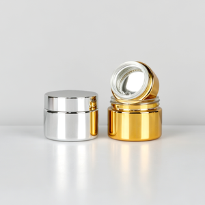 Frascos cosméticos de vidrio electrochapados en oro y plata de 5ml-50ml, fáciles de transportar, para productos de cuidado de la piel, crema facial y loción. - Product Image 3