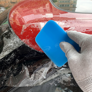 DCHOA 4 "bleu PPF <span class=keywords><strong>raclette</strong></span> avec coin <span class=keywords><strong>rond</strong></span> PPF grattoir voiture fenêtre teinte outils raclettes en caoutchouc - Product Image 5