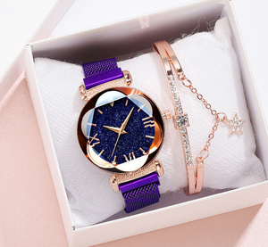 Set di braccialetti per orologi da <span class=keywords><strong>donna</strong></span> Magnet Milan con tavolo regalo con strass - Product Image 4