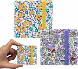 Carnet de croquis aquarelle format mini 2,4x2,4 pouces, couverture en cuir carrée portable, papier épais, reliure spirale, 40 feuilles pour enfants - Product Image 1
