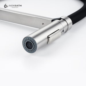 <span class=keywords><strong>Grifo</strong></span> de Cocina Monomando de Acero Inoxidable 304 con Caño Flexible Magnético, Protección de Silicona y Salida de Agua Fría y Caliente de Tres Vías - Product Image 5