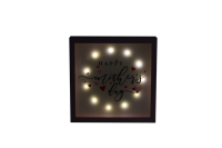 Marco de Exhibición de Madera Iluminado con LED Fengyuan con Caja de Sombra Rosa, Utilizado para Decoración de Pared en el Hogar o la Oficina