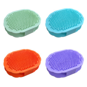 Cepillo de Baño y Masaje para Mascotas, Herramienta de Aseo para Perros de Doble Cara de TPR, Multifuncional para Limpieza y Cuidado del Pelaje - Product Image 2