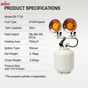 <span class=keywords><strong>Chauffage</strong></span> portable extérieur 30000 BTU <span class=keywords><strong>au</strong></span> <span class=keywords><strong>propane</strong></span> – <span class=keywords><strong>Chauffage</strong></span> <span class=keywords><strong>au</strong></span> gaz pour l'extérieur (modèle usine) - Product Image 2