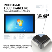 Komputer Panel Industri OEM Manufacturer HMI PoE, Panel PC Industri dengan Layar Sentuh Kapasitif 10 Titik, Windows 10/11, Prosesor I3/I5/I7