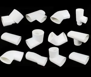 Manufacturer Sale Plastic Drainage Pipe Fittings Direct 50 PVC Oblate Pipe Fittings /direct Tee / Elbow /pipe Joint For Drainage