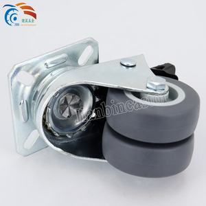 Roda Dupla Silenciosa de TPR e Aço de <span class=keywords><strong>2</strong></span> Polegadas, Rolamento Resistente ao Desgaste, Capacidade de Carga de 50kg, Carrinho com Rodas de Fundo Plano - Product Image 6