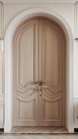Puerta Interior Doble Arqueada Francesa con Parte Superior Curva, Puerta de Madera MDF con Acabado, Aislamiento Acústico, para Dormitorio, Apartamento, Villa