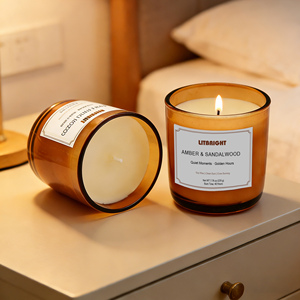 Vela Perfumada de Cera de Soja Vegetal de Marca Privada, 40h de Duración, Aroma Natural, Vela Aromática para el Hogar - Product Image 1