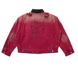 Biểu Tượng Tùy Chỉnh Người Đàn Ông Của Mùa Đông Quần Áo Lao động Áo Khoác Ngoài Trời Cộng Với Kích Thước Bông Vải Đứng Rửa Kỹ Thuật Thêu Phía Trước Vị trí - Product Image 4