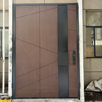 Porte d'entrée pivotante de luxe en aluminium Grandsea à rupture de pont thermique avec serrure multipoints pour villa résidentielle
