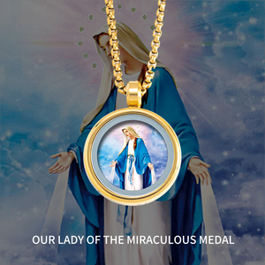 Lot de médailles miraculeuses de la Vierge <span class=keywords><strong>Marie</strong></span>, souvenirs religieux pour la Fête des Mères, Recuerdos Medalla Milagrosa - Product Image 1
