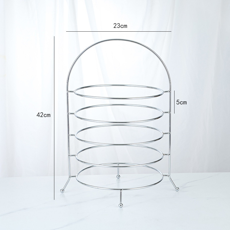 Support polyvalent à 5 niveaux (plaques non incluses) - Argent