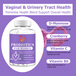 Cápsulas de Probióticos al por Mayor de Fábrica con D-Manosa y Arándano, Suplementos Dietéticos a Base de Hierbas que Promueven la Salud Vaginal - Product Image 3