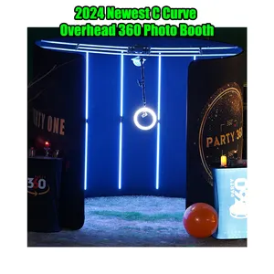 2024 Fashion Popular 360 Photo Booth Overhead Commercial Rental Photo Booth 360 Selfie Overhead Top Spinner