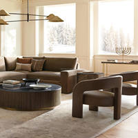 Table basse ronde sculpturale en marbre de Carrare, base en chêne cannelé de luxe, table centrale moderne et unique pour salon