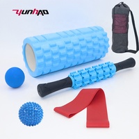 Rouleau en mousse personnalisé, bâton de massage musculaire, bande de résistance musculaire haute densité, ensembles de yoga, ensemble de rouleaux en mousse pour le yoga