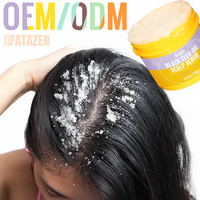 GUOCUI BIO TECH Logo personnalisé nourrissant apaisant anti-pelliculaire citron menthe/huile de graines noires/sel de mer café cuir chevelu gommage cheveux