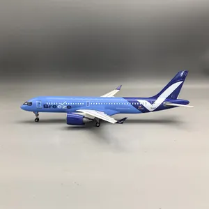 Modèle d'avion en résine <span class=keywords><strong>Airbus</strong></span> A220-300 Breeze Airways à l'échelle 1/100, 38 cm, avec lumières LED et trains d'atterrissage - Product Image 6