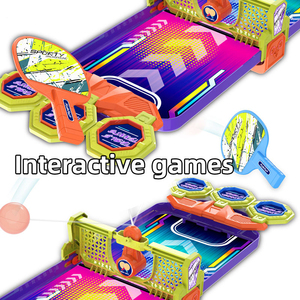 Mini-jeu de tennis de <span class=keywords><strong>table</strong></span> de <span class=keywords><strong>table</strong></span>, jeu de société sportif d'intérieur, jouet de <span class=keywords><strong>ping</strong></span>-<span class=keywords><strong>pong</strong></span> portable de bureau avec raquettes, filet et balle pour enfants et famille - Product Image 3