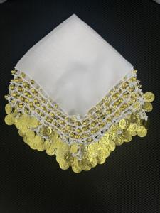 Fazzoletti Quadrati all'Uncinetto con Paillettes, Yalikhta Assiro per Decorazione Sciarpe da Matrimonio - Product Image 3