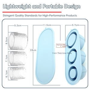 Silicone Ice Tray with Removable Lid <1L Capacity BPA Free Dishwasher Safe Non-Stick Easy Release & Clean - Product Image 3