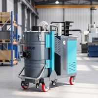 BOSHUO Vacuum Cleaner Industri Stainless Steel 2200W 220V dengan Fungsi Pembersihan Basah/Kering dan Penghilang Kerak, Garansi 1 Tahun