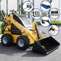 Kostenloser Versand 1 Tonne 1000kg Mini-Kompaktlader mit 820 mm Schmalschaufel für Landwirtschaft, Hof und Straßenbau