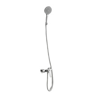 Mitigeur de douche à haute pression avec poignée en ABS chromé poli contemporain, support au sol pour salle de bain, baignoire - pour utilisation en appartement