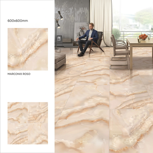 Crema Marfil Light 600x600mm Glossy Digital Glazed Porcelain <b>Floor</b> Tiles Beige Marble Look 24x24inch - Product Image 4
