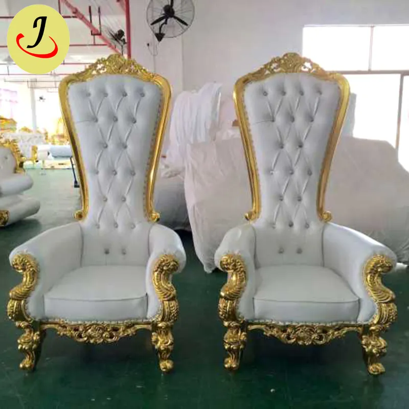 ราคาถูกแต่งงานทองรอยัลคิงบัลลังก์เก้าอี้สำหรับราชินีขายส่ง JC-K54