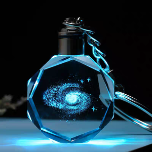 Khóa móc chìa khóa hình bát giác/chữ nhật bằng thủy tinh pha lê, in logo tùy chỉnh, bán buôn từ nhà máy, có đèn LED - Product Image 5