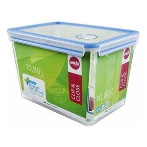 Recipiente para Alimentos Emsa Clip & Close de 10.8L con Tapa Hermética, Apto para Refrigerador, Congelador y Microondas - Product Image 1
