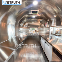 Remorque alimentaire mobile entièrement équipée WeTruth en fibre de verre et aluminium, résistante à la rouille, avec suivi GPS pour barbecue, restauration rapide, glaces et snacks