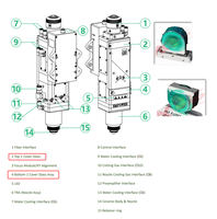 Lentille de focalisation/lentille de collimation avec tube pour tête de découpe laser à fibre intelligente 6kW BS06K-CAT, mise au point automatique, haute qualité