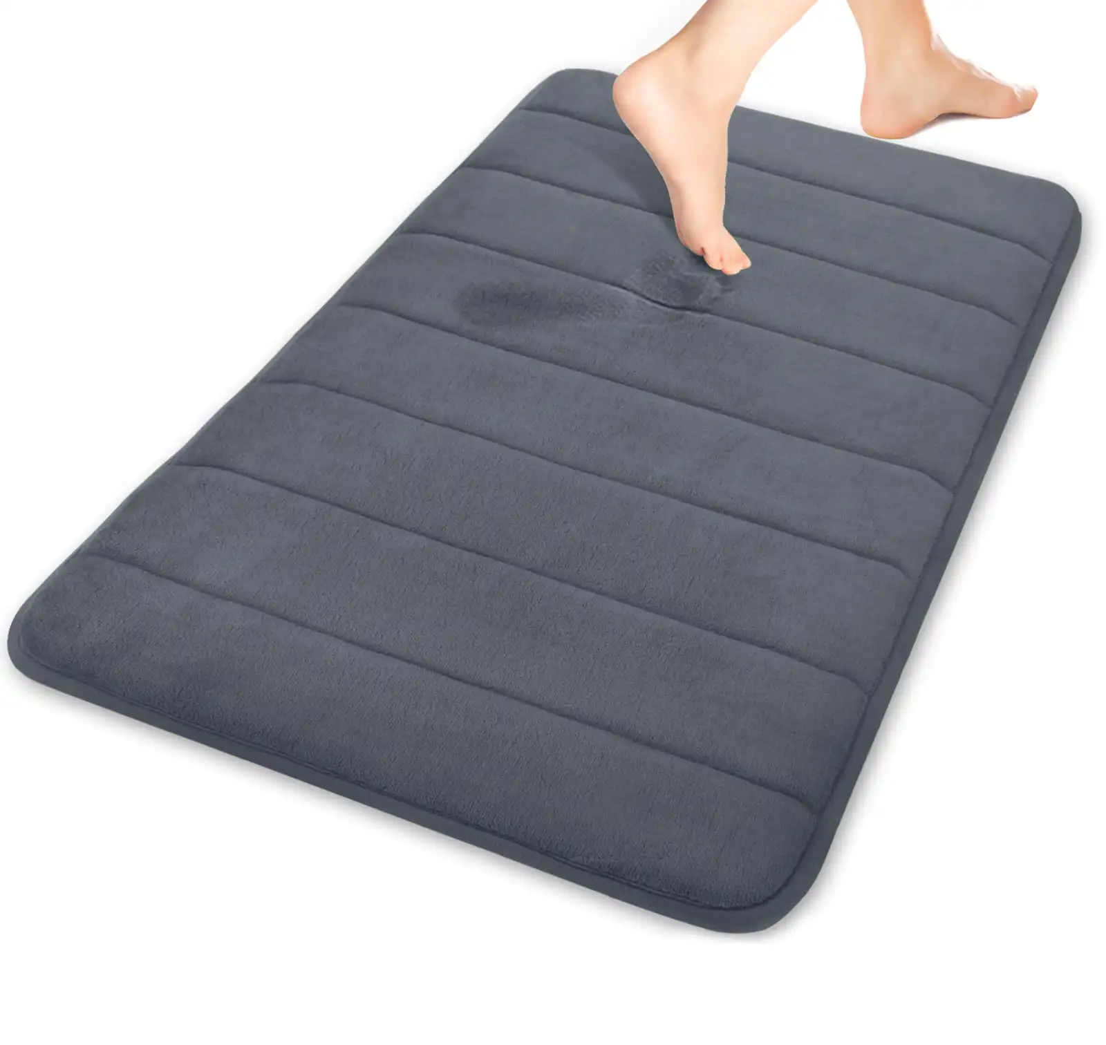 Hot Sell High Quality 40*60 35D 1.2cm quilting memory foam bath bathroom mat soft absorbent bathroom