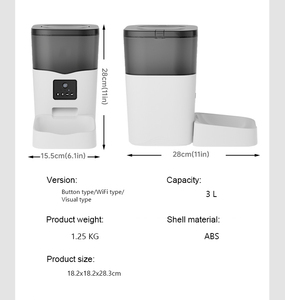 WiFi ile akıllı ayarlanabilir otomatik kedi köpek besleyici/App kontrol 3L kapasiteli cep telefonu uzaktan kantitatif Pet besleyici - Product Image 4