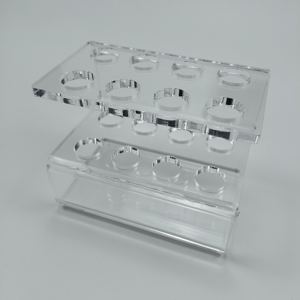 Support de tubes à essai M93 en acrylique de 17 mm pour tubes de 10 ml, 12 ml, 15 ml, avec logo OEM - Product Image 5