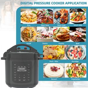 13 chức năng nấu ăn điều khiển ứng dụng Wifi điều khiển kỹ thuật số thông minh không dính nồi áp suất điện 6L SUS nhấn nút + Điều khiển Wifi - Product Image 4