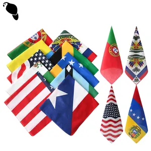 LEO 100% cotone all'ingrosso personalizzato bandiera del paese bandana caribbean Haitian giamaicano Grenada flag bandane