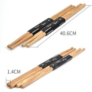 Stik Drum Kayu Hickory Amerika Logo Kustom Tahan Lama Grosir 5A 5B 2B 7A Aksesoris Alat Musik - Product Image 2