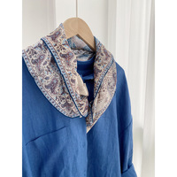 Écharpe carrée en soie de mûrier Georgette rétro à motif Paisley 60x60cm, châle fin polyvalent anti-UV, cadeau pour femme, écharpe en soie personnalisée