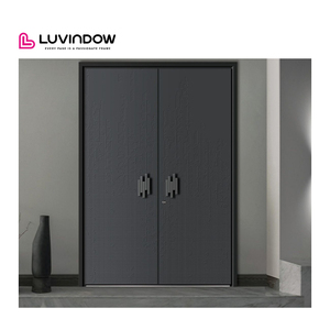 Fabricant de premier plan Conception de porte principale personnalisée Porte d'entrée d'impact d'ouragan Portes de sécurité en métal moulé d'aluminium - Product Image 3