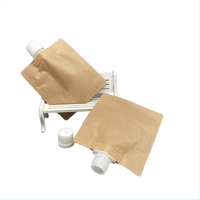 Emballage de boisson biodégradable écologique Sacs en papier de poche étanche à bec kraft avec votre propre logo