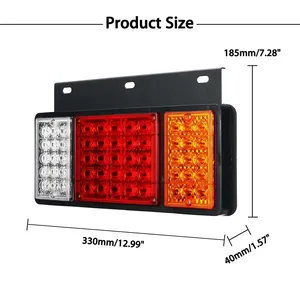 2 feux arrière LED 24V pour camion, feux de freinage et clignotants pour remorque, caravane, camping-car, bus, tracteur, poids lourd - Product Image 6